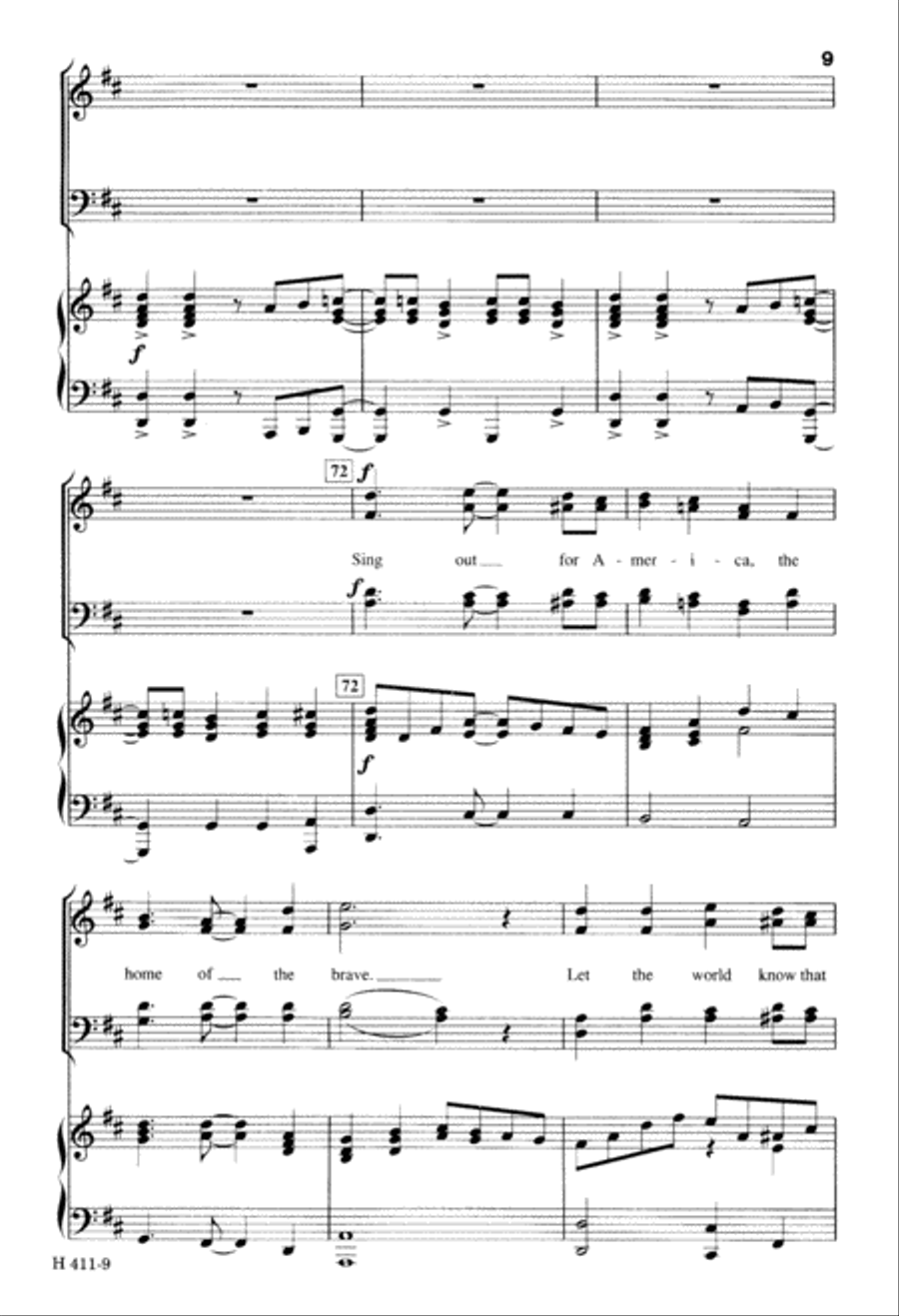 America Our Home (Digital Download) 4-Part scores gallery preview page 9