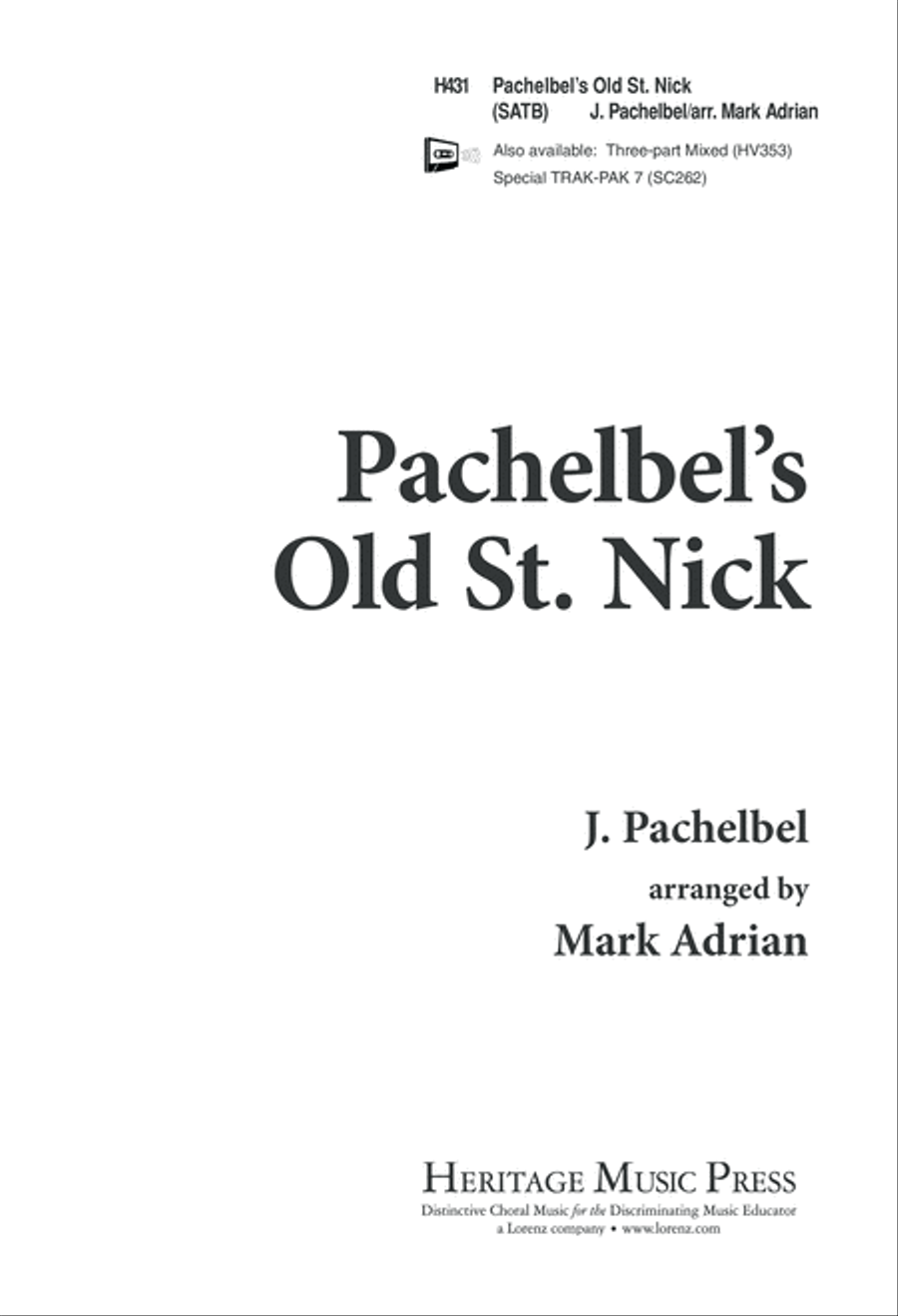 Pachelbel's Old St. Nick (Digital Download) 4-Part scores gallery preview page 1