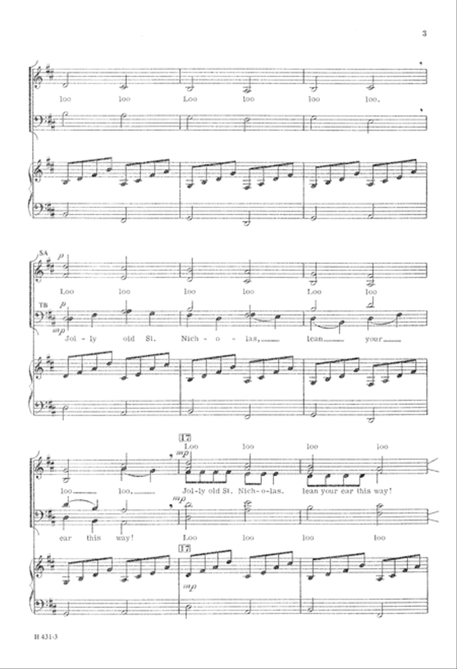 Pachelbel's Old St. Nick (Digital Download) 4-Part scores gallery preview page 3