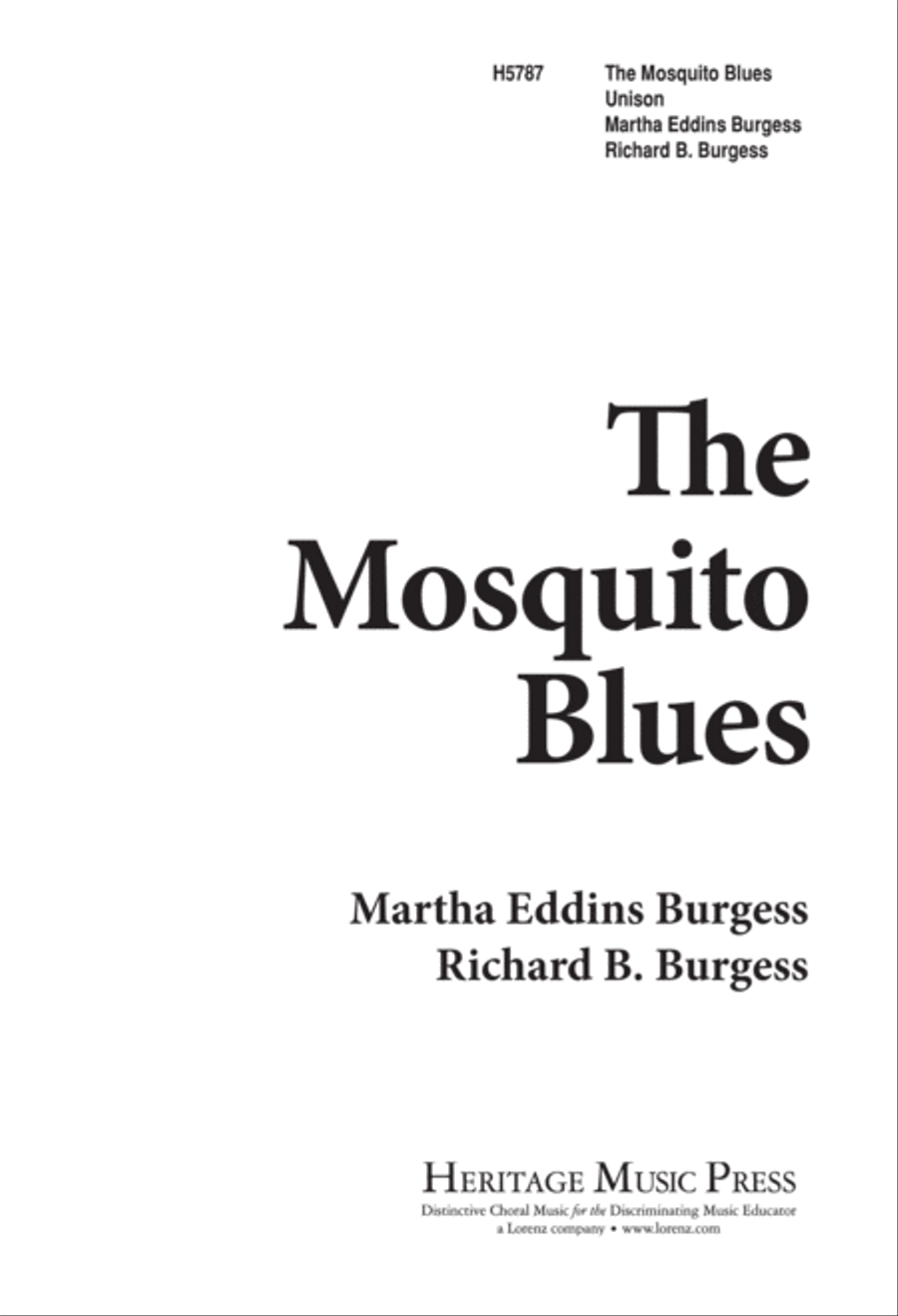 The Mosquito Blues (Digital Download) Unison Choir scores gallery preview page 1