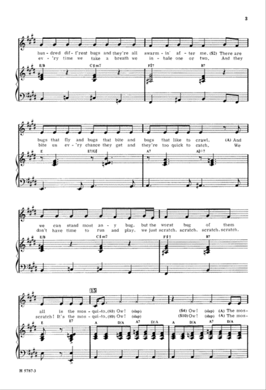 The Mosquito Blues (Digital Download) Unison Choir scores gallery preview page 3