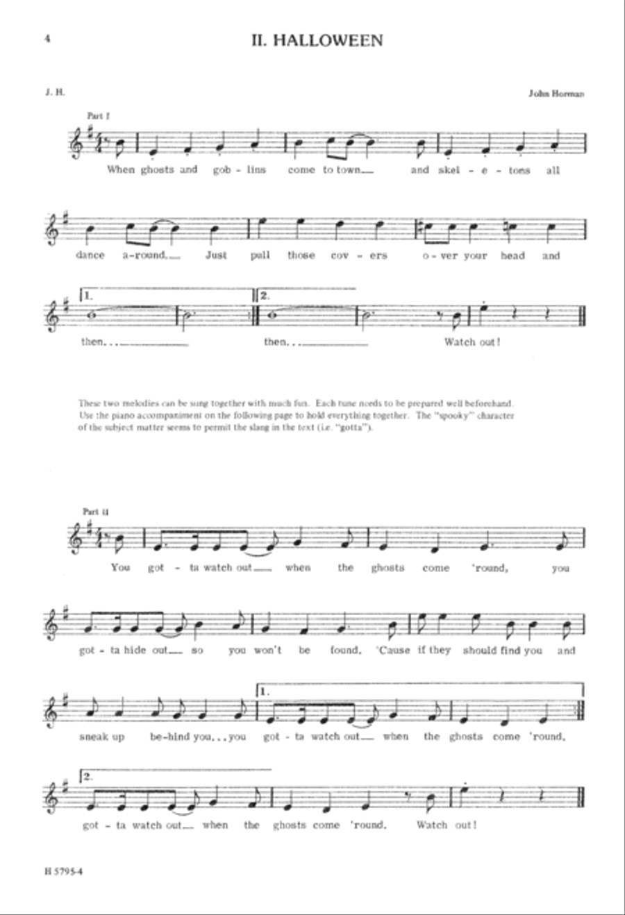 Seasonal Canons and Partner Songs (Digital Download) Unison Choir scores gallery preview page 4