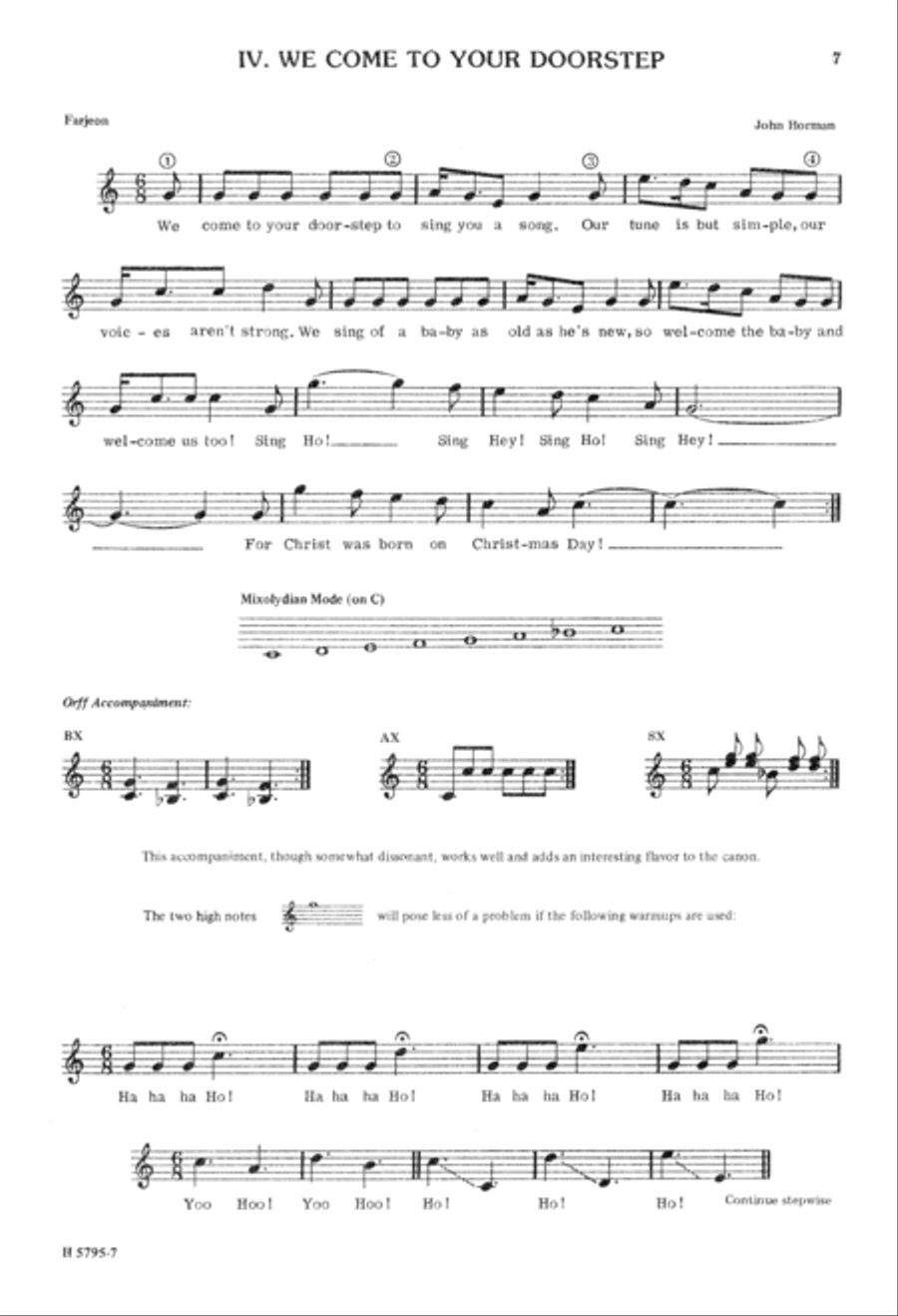 Seasonal Canons and Partner Songs (Digital Download) Unison Choir scores gallery preview page 7