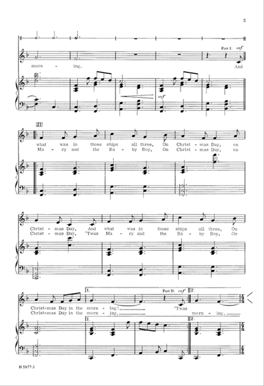 I Saw Three Ships (Digital Download) 2-Part scores gallery preview page 3