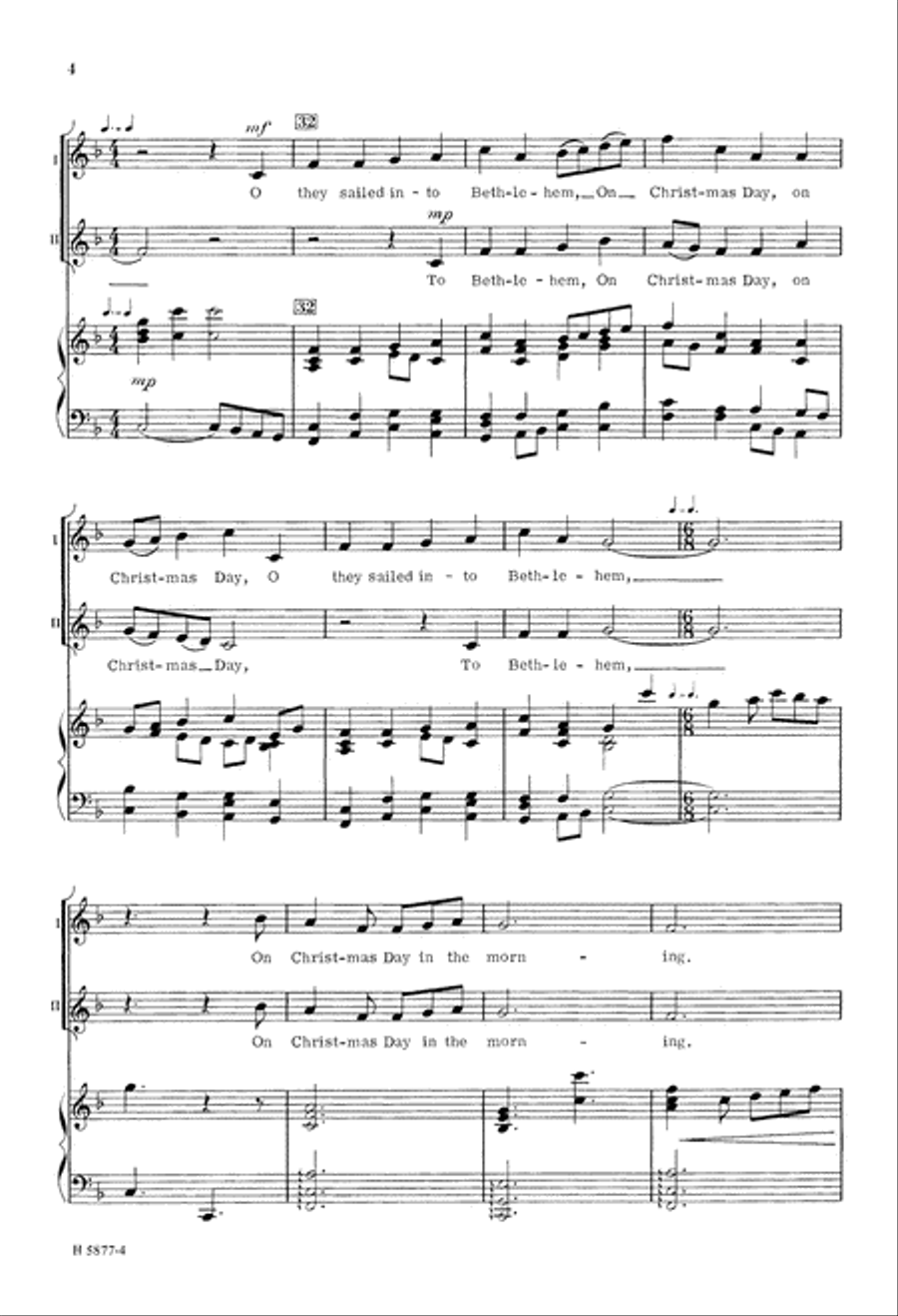 I Saw Three Ships (Digital Download) 2-Part scores gallery preview page 4