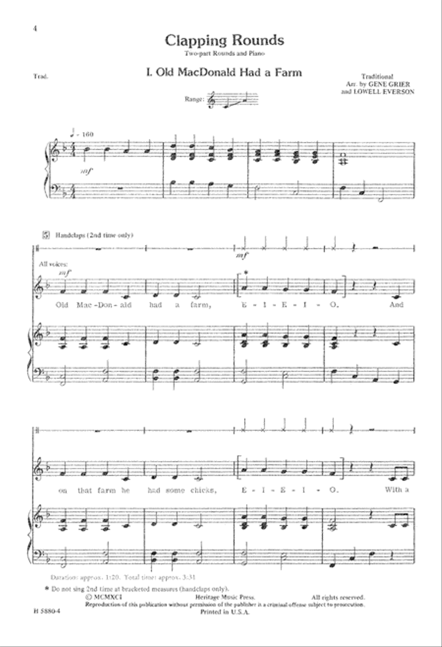 Clapping Rounds (Digital Download) 2-Part scores gallery preview page 4