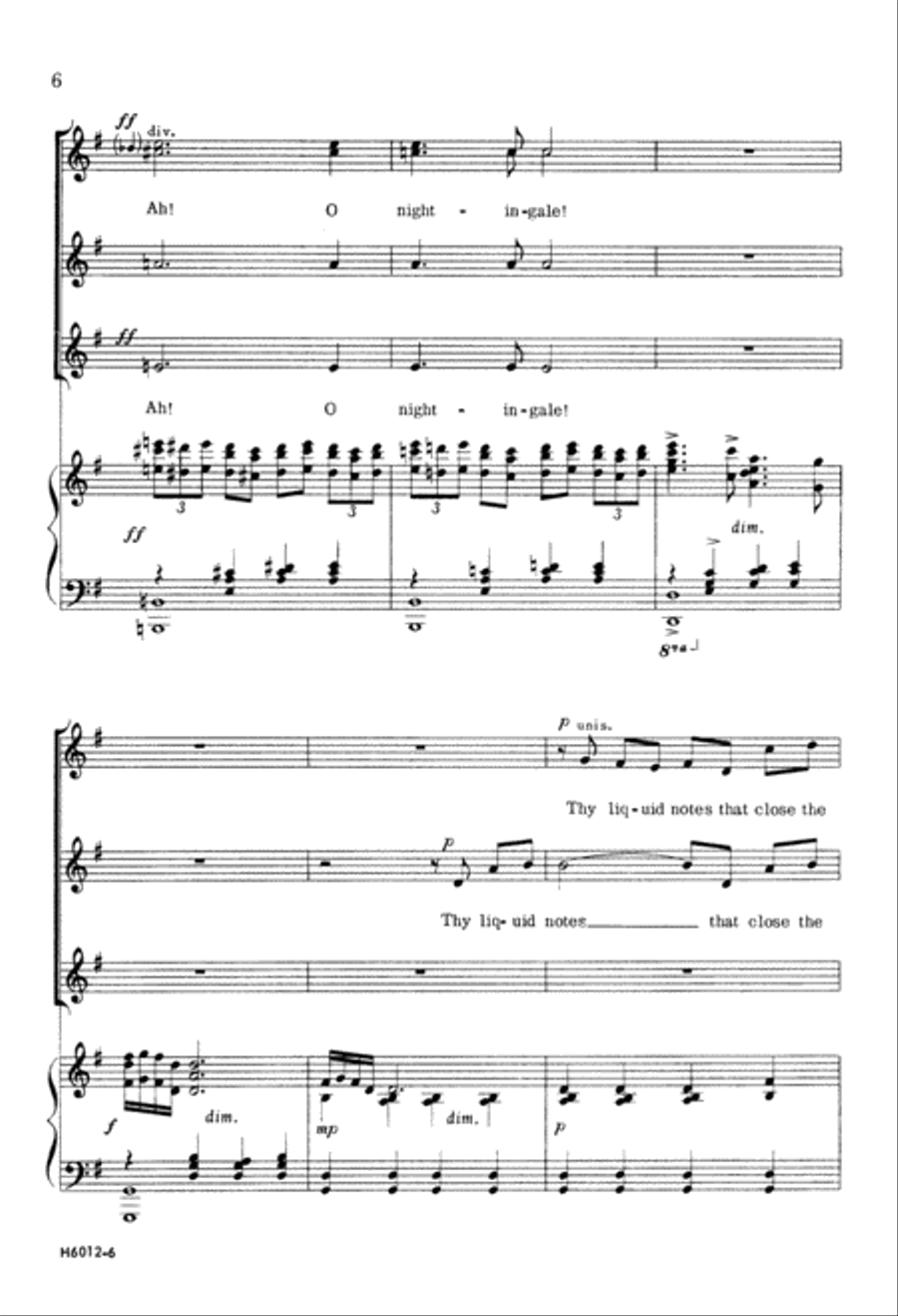 The Nightingale (Digital Download) SSA scores gallery preview page 6
