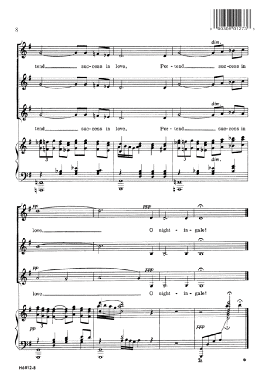The Nightingale (Digital Download) SSA scores gallery preview page 8