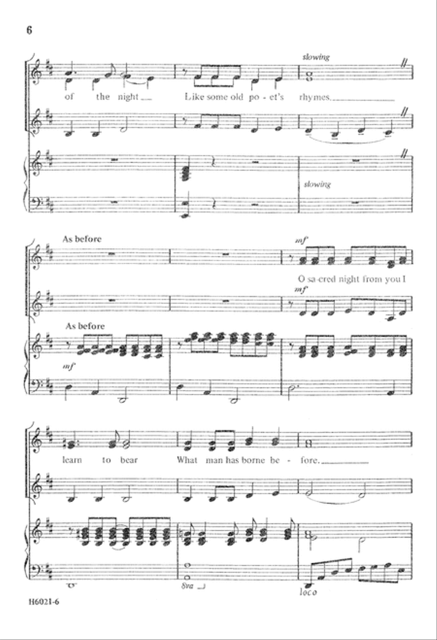 Hymn to the Night (Digital Download) SSA scores gallery preview page 6