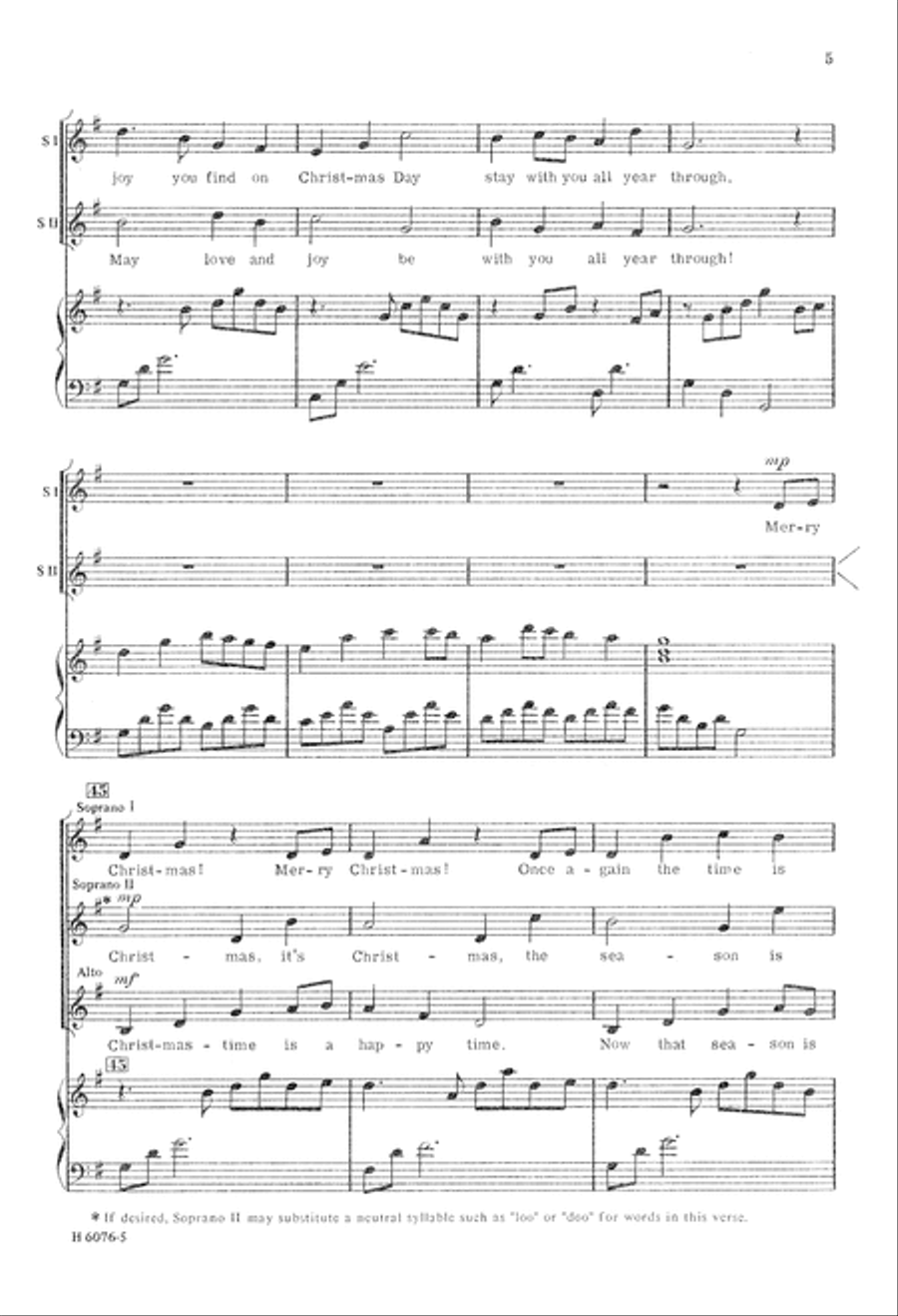 Merry Christmas (Digital Download) SSA scores gallery preview page 5
