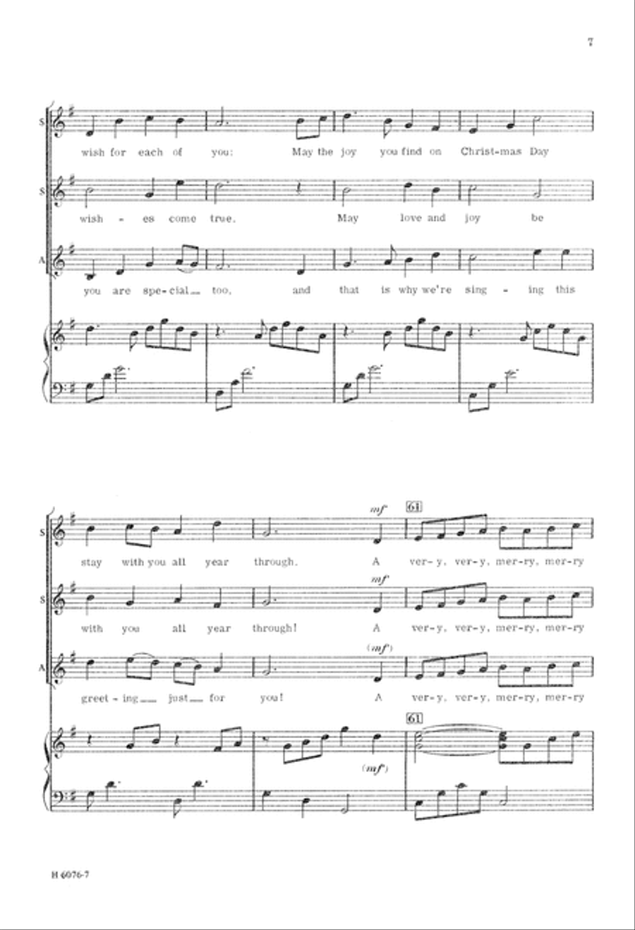 Merry Christmas (Digital Download) SSA scores gallery preview page 7