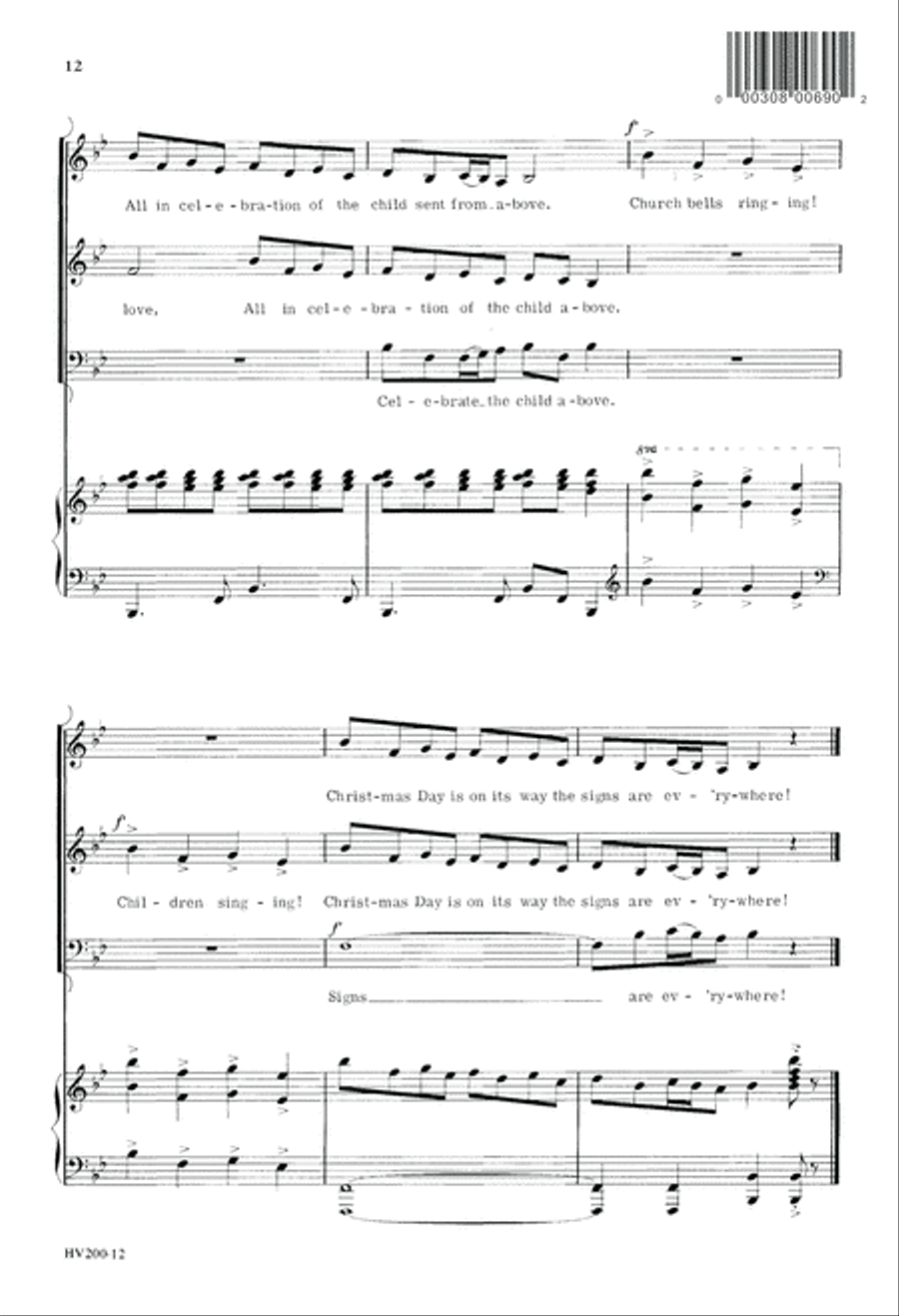 Christmas Day Is On Its Way (Digital Download) 3-Part scores gallery preview page 12