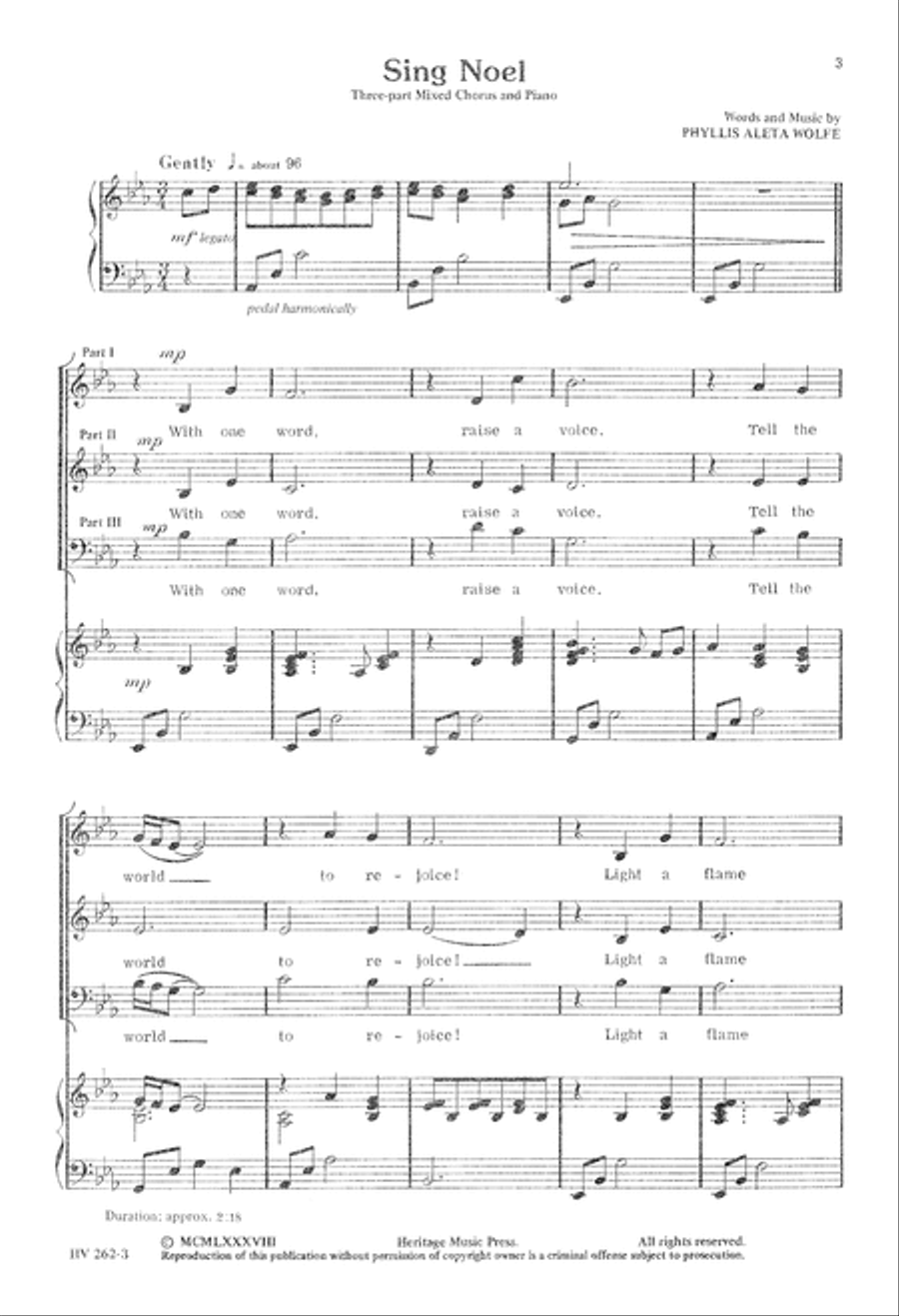 Sing Noel (Digital Download) 3-Part scores gallery preview page 3