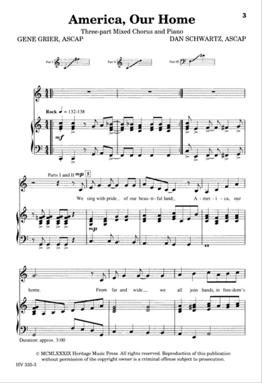 America Our Home (Digital Download) 3-Part scores gallery preview page 3