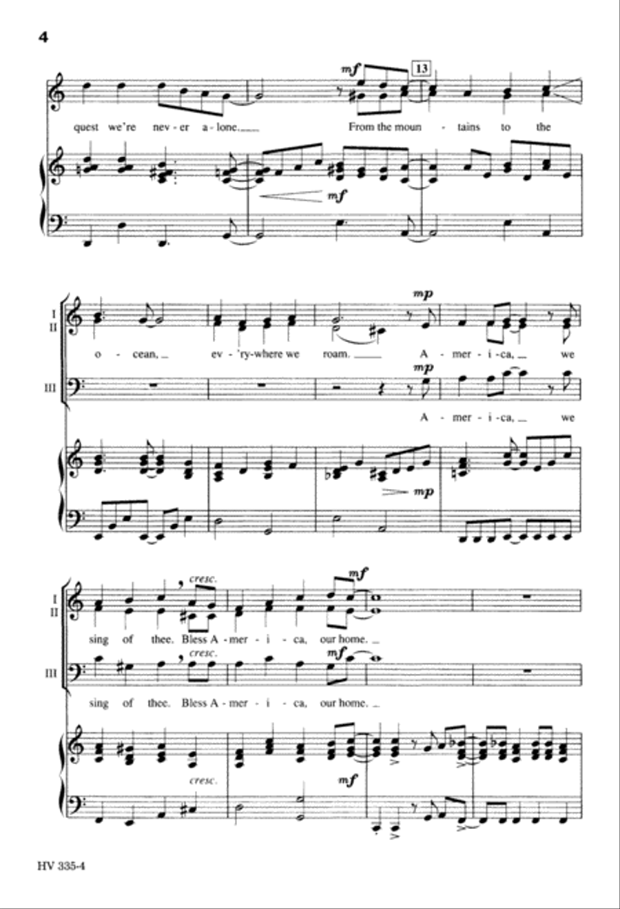 America Our Home (Digital Download) 3-Part scores gallery preview page 4