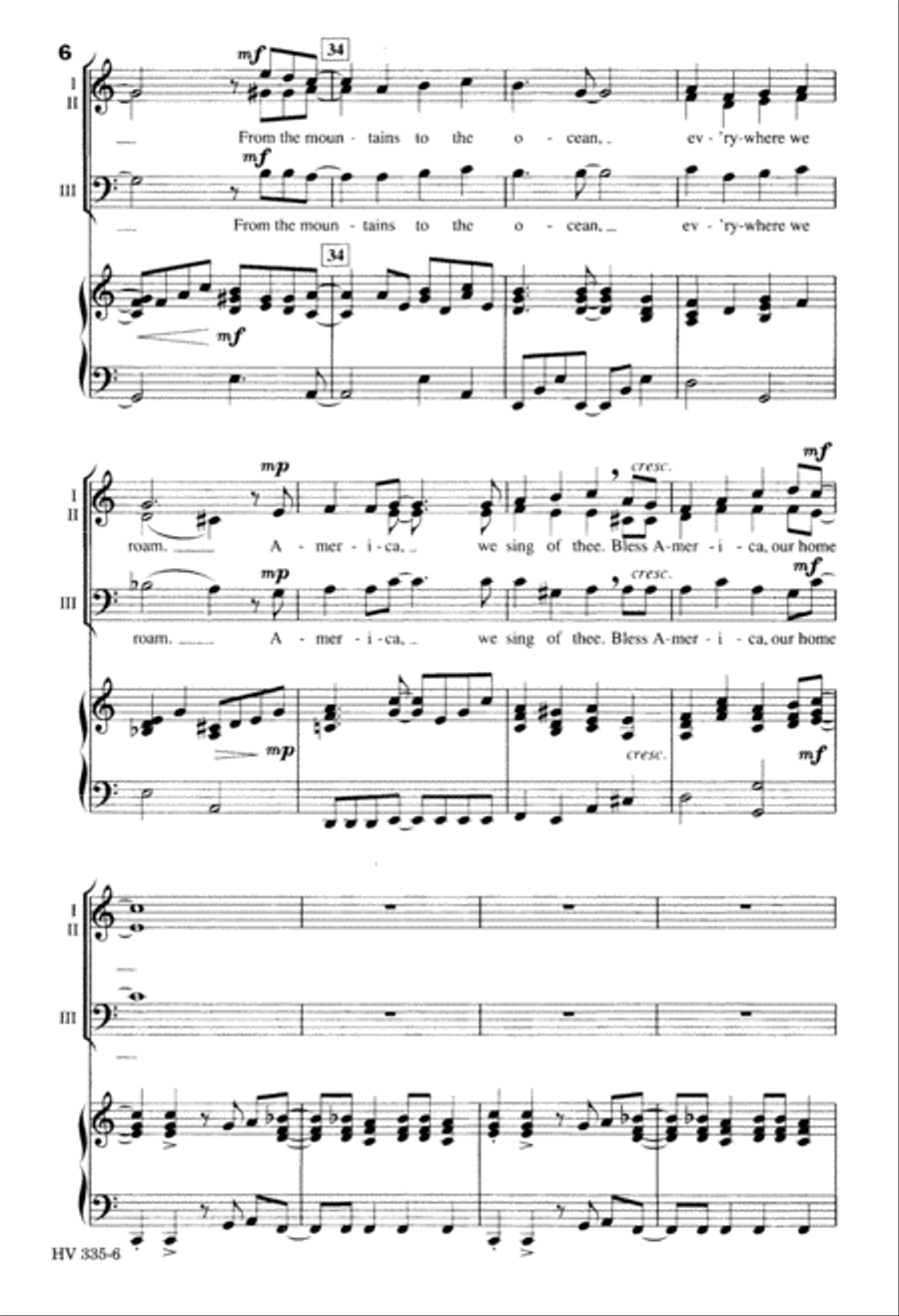 America Our Home (Digital Download) 3-Part scores gallery preview page 6