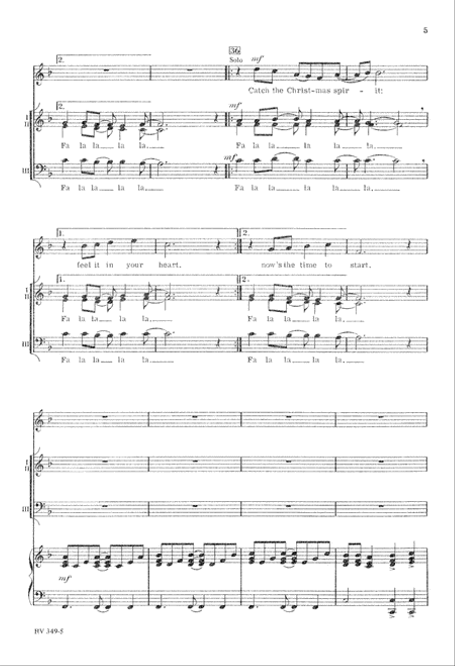 Catch the Christmas Spirit (Digital Download) 3-Part scores gallery preview page 5
