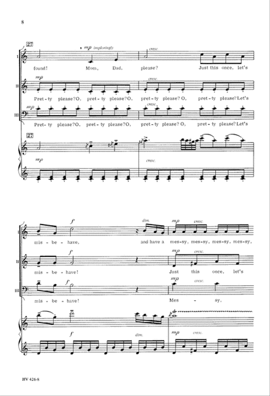 Mozart's Messy Room Sonata (Digital Download) 3-Part scores gallery preview page 8