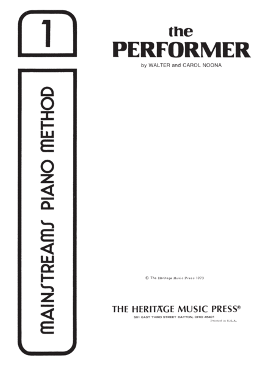 Mainstreams - The Performer 1 (Digital Download) Piano Method scores gallery preview page 1