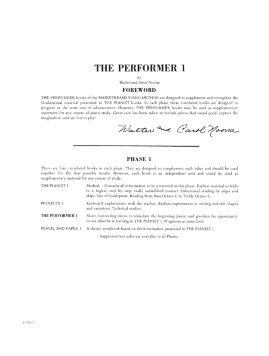 Mainstreams - The Performer 1 (Digital Download) Piano Method scores gallery preview page 2