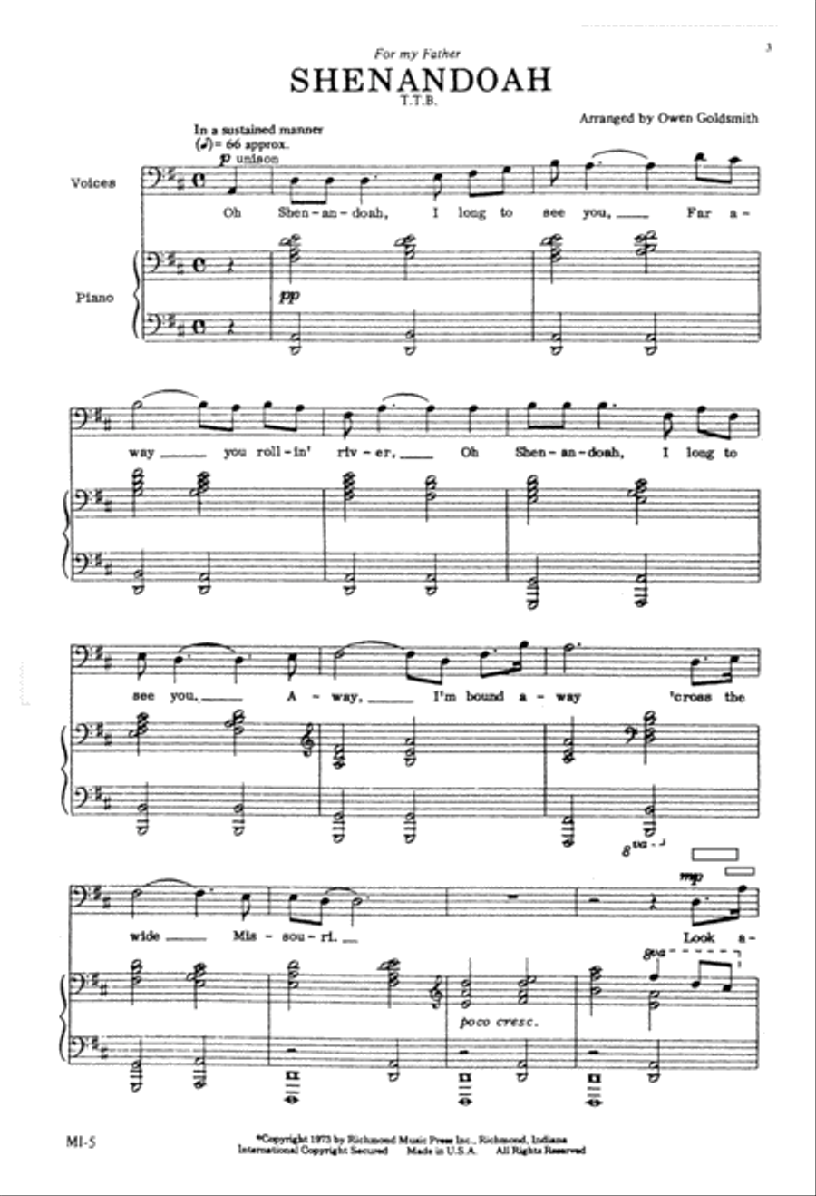 Shenandoah (Digital Download) TTB scores gallery preview page 3
