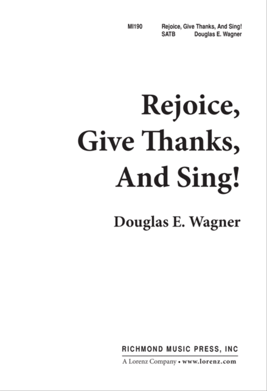 Rejoice Give Thanks and Sing (Digital Download) 4-Part scores gallery preview page 1