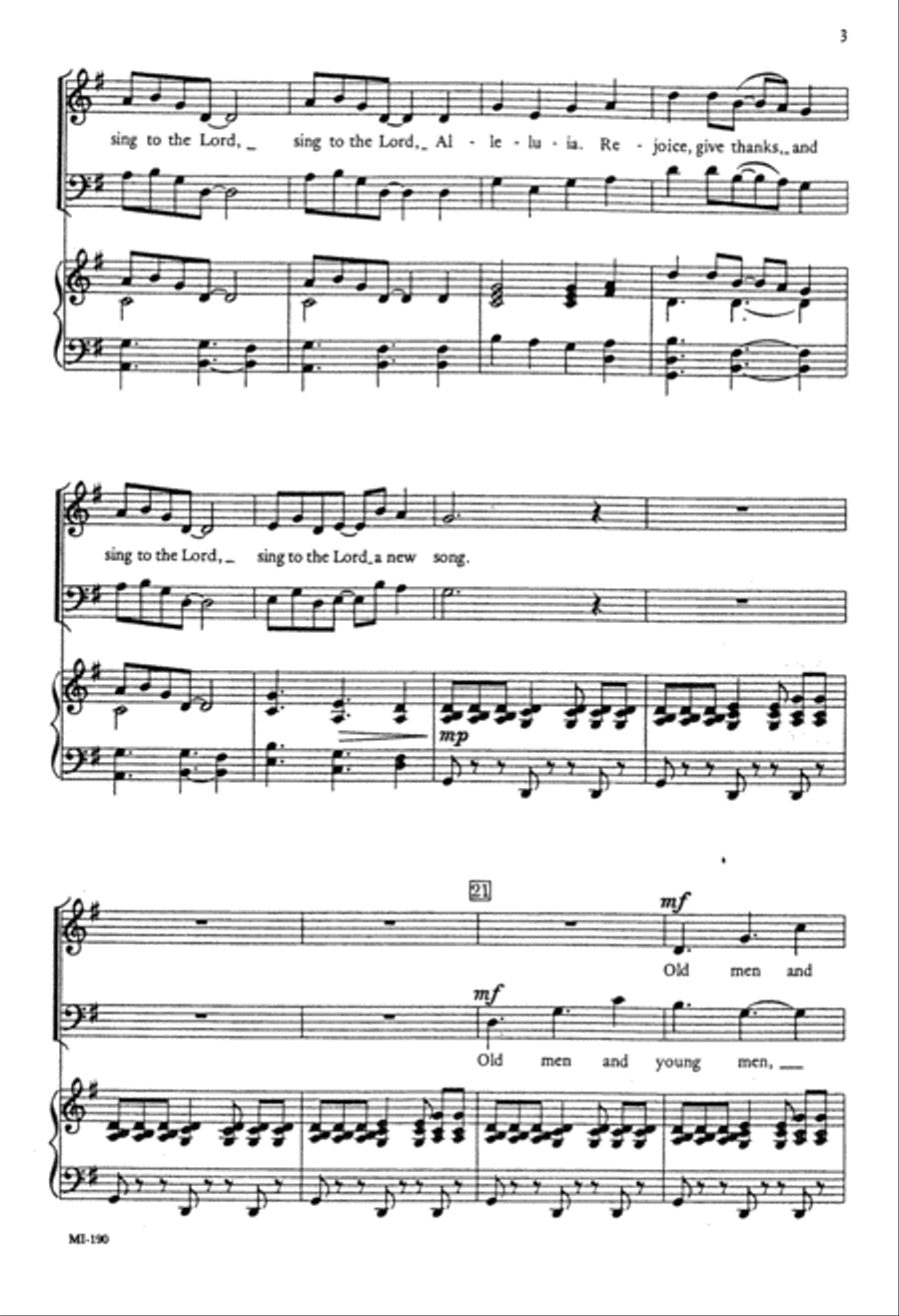 Rejoice Give Thanks and Sing (Digital Download) 4-Part scores gallery preview page 3