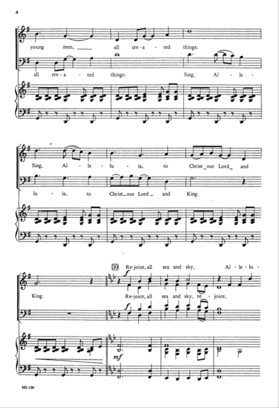 Rejoice Give Thanks and Sing (Digital Download) 4-Part scores gallery preview page 4