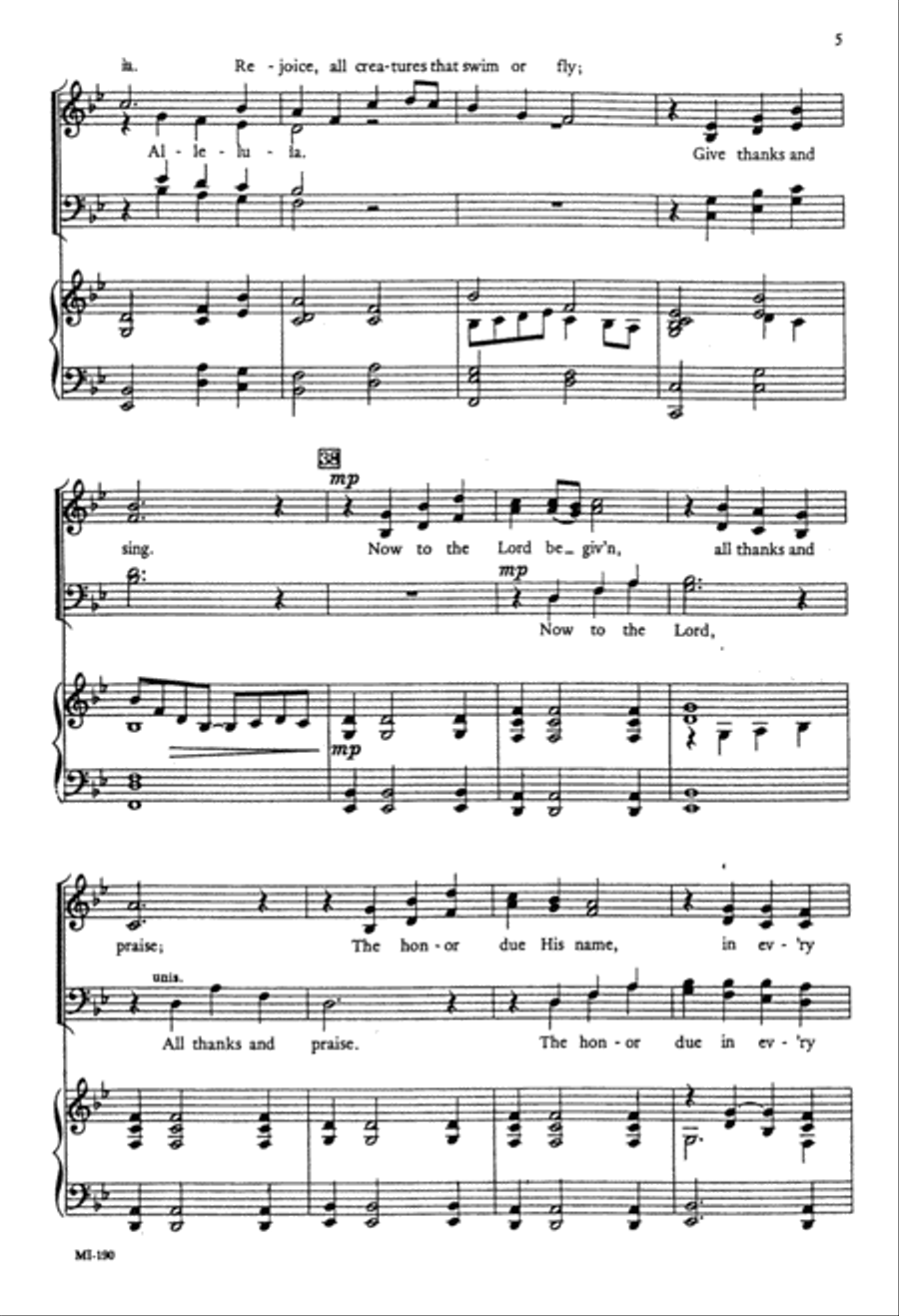 Rejoice Give Thanks and Sing (Digital Download) 4-Part scores gallery preview page 5