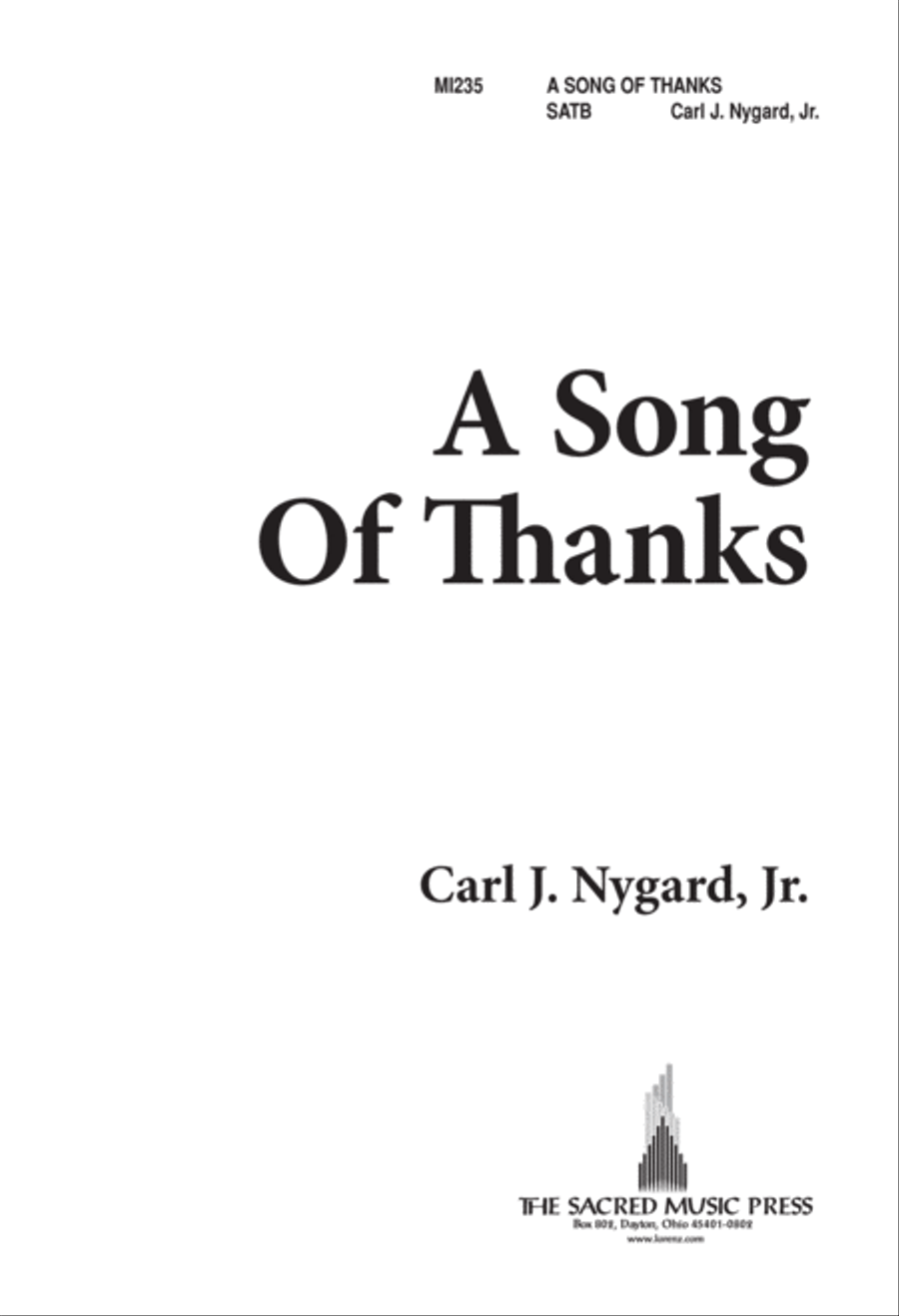 A Song of Thanks (Digital Download) 4-Part scores gallery preview page 1