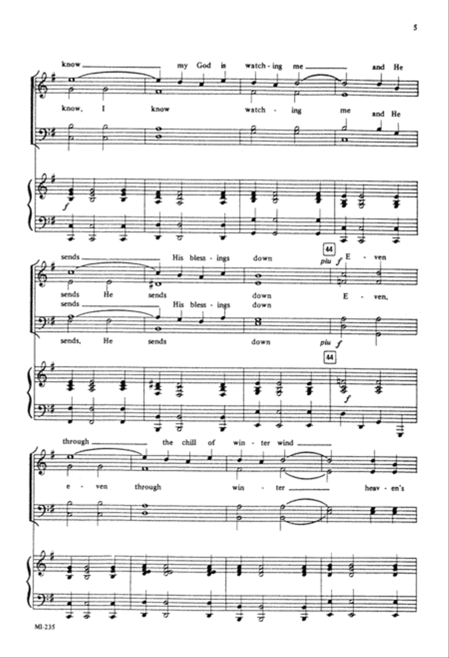A Song of Thanks (Digital Download) 4-Part scores gallery preview page 5