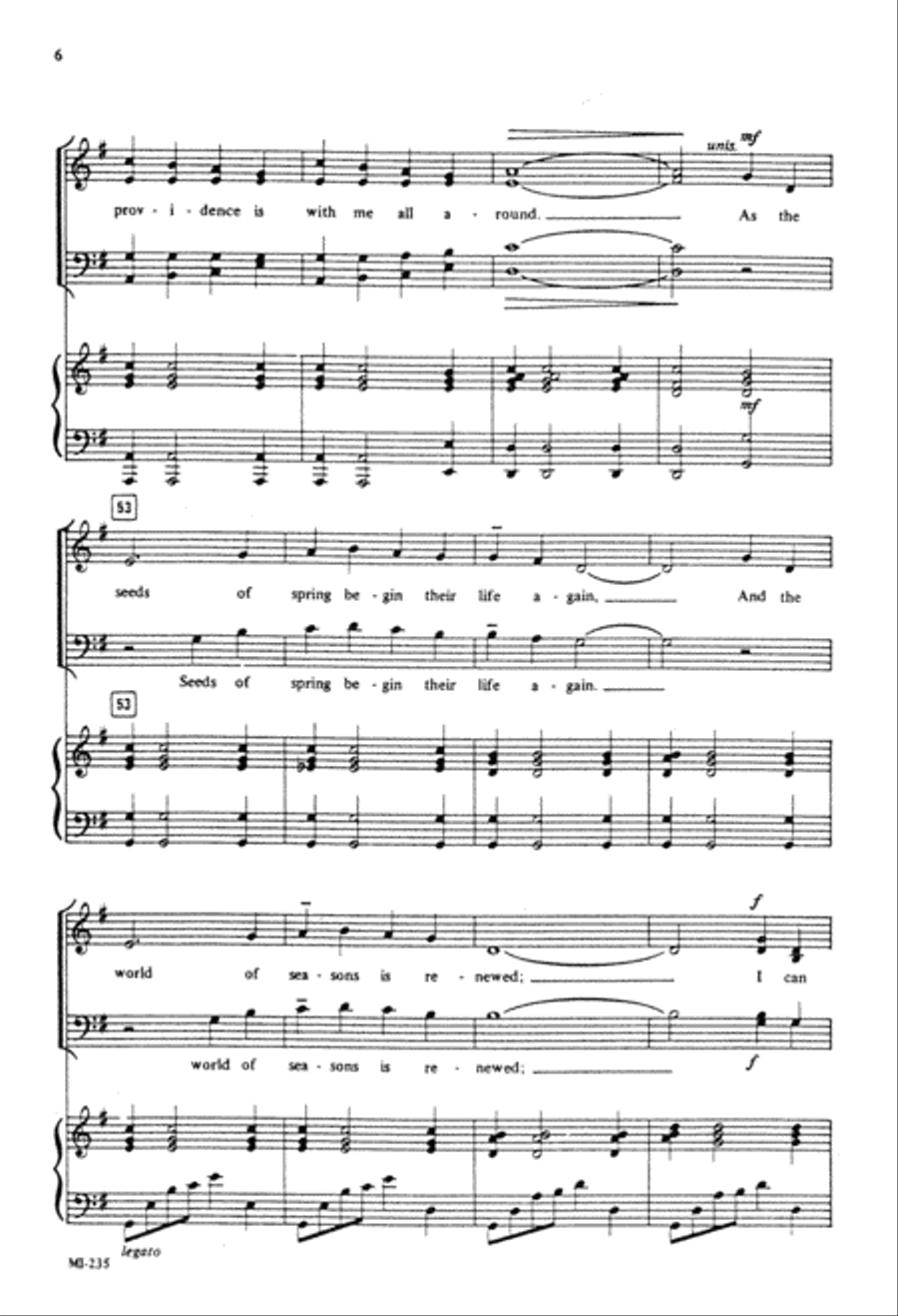 A Song of Thanks (Digital Download) 4-Part scores gallery preview page 6