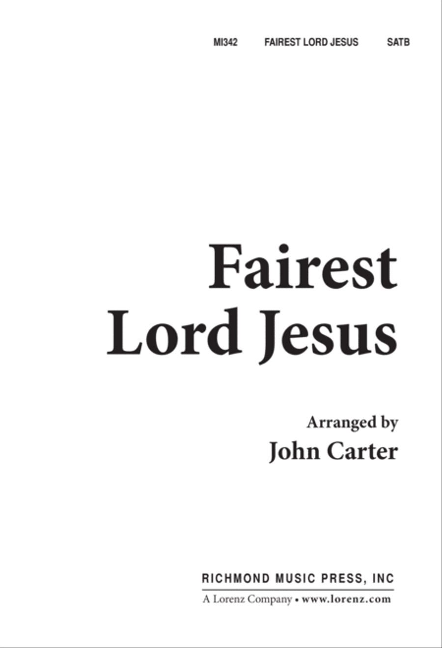 Fairest Lord Jesus (Digital Download) 4-Part scores gallery preview page 1