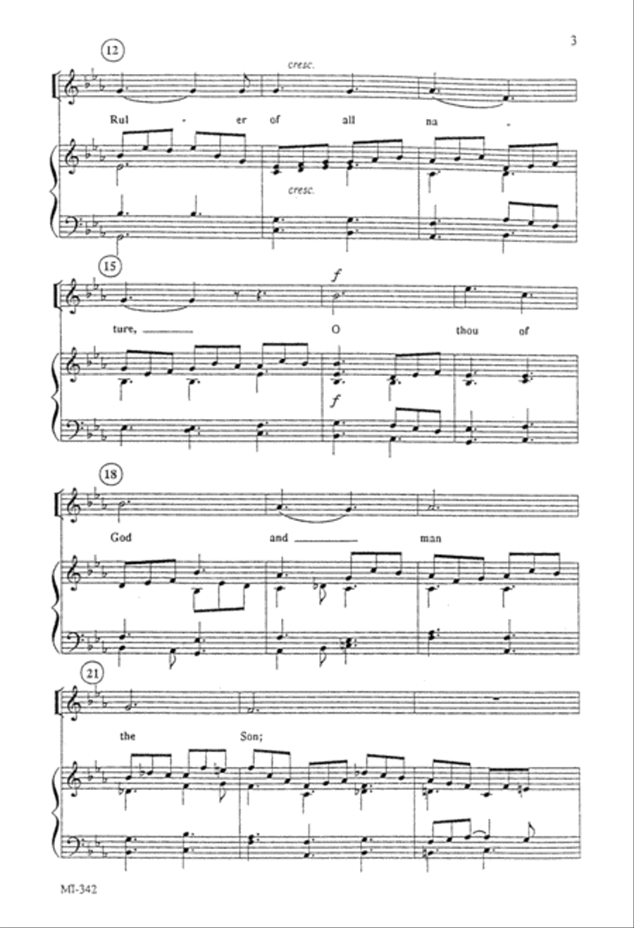 Fairest Lord Jesus (Digital Download) 4-Part scores gallery preview page 3