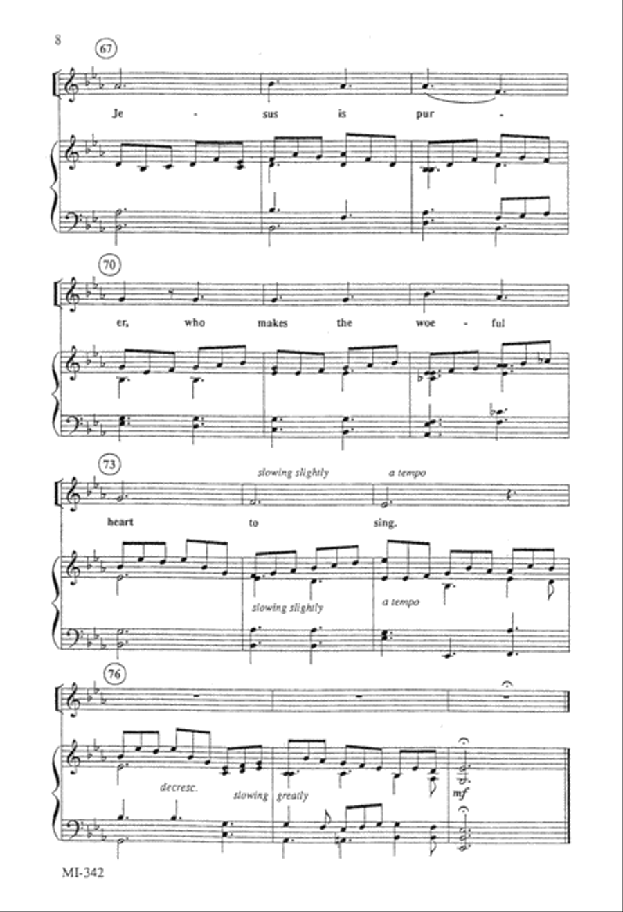 Fairest Lord Jesus (Digital Download) 4-Part scores gallery preview page 8