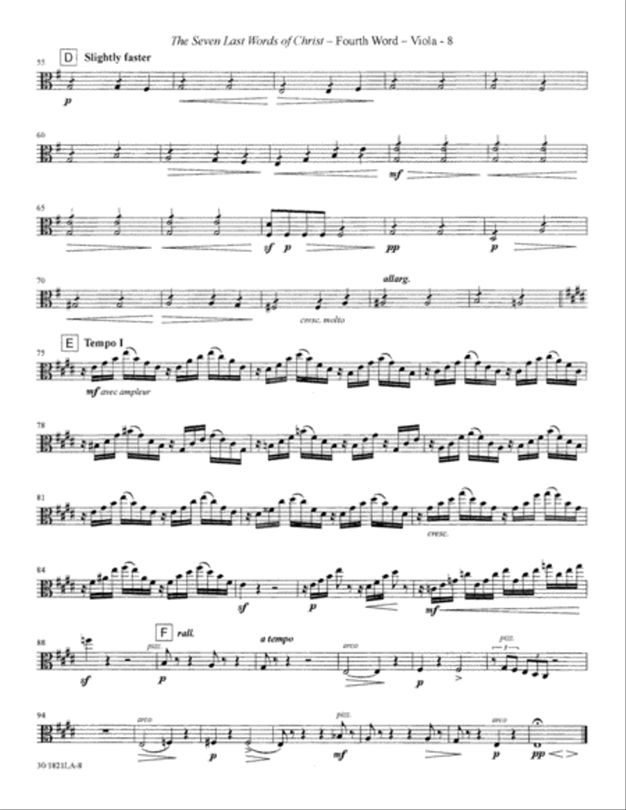 The Seven Last Words of Christ - Viola Choir scores gallery preview page 11