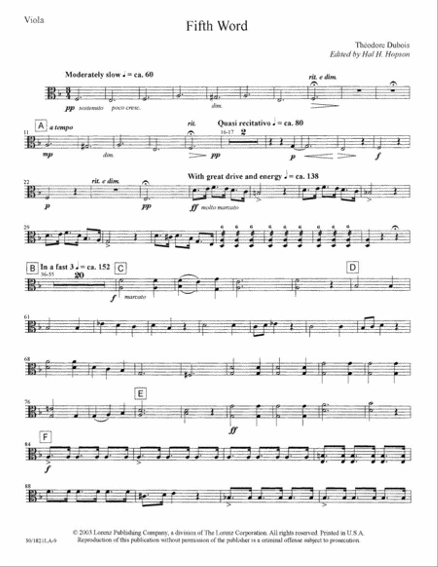 The Seven Last Words of Christ - Viola Choir scores gallery preview page 12