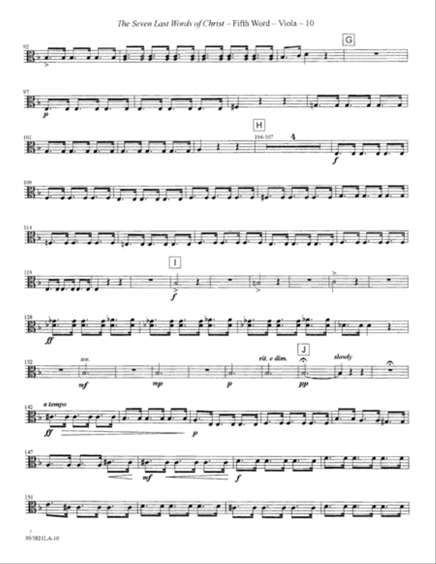 The Seven Last Words of Christ - Viola Choir scores gallery preview page 13
