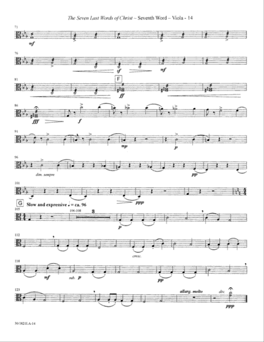 The Seven Last Words of Christ - Viola Choir scores gallery preview page 17