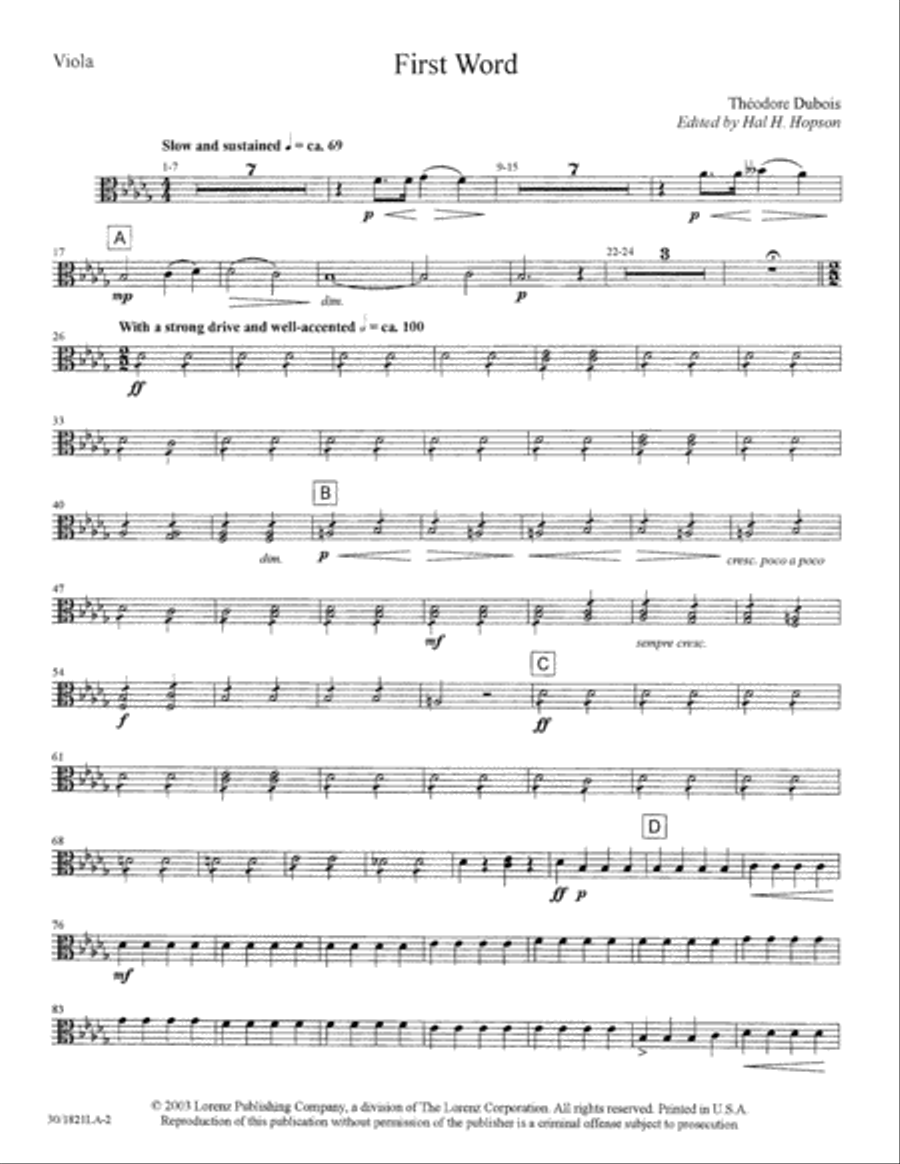 The Seven Last Words of Christ - Viola Choir scores gallery preview page 4