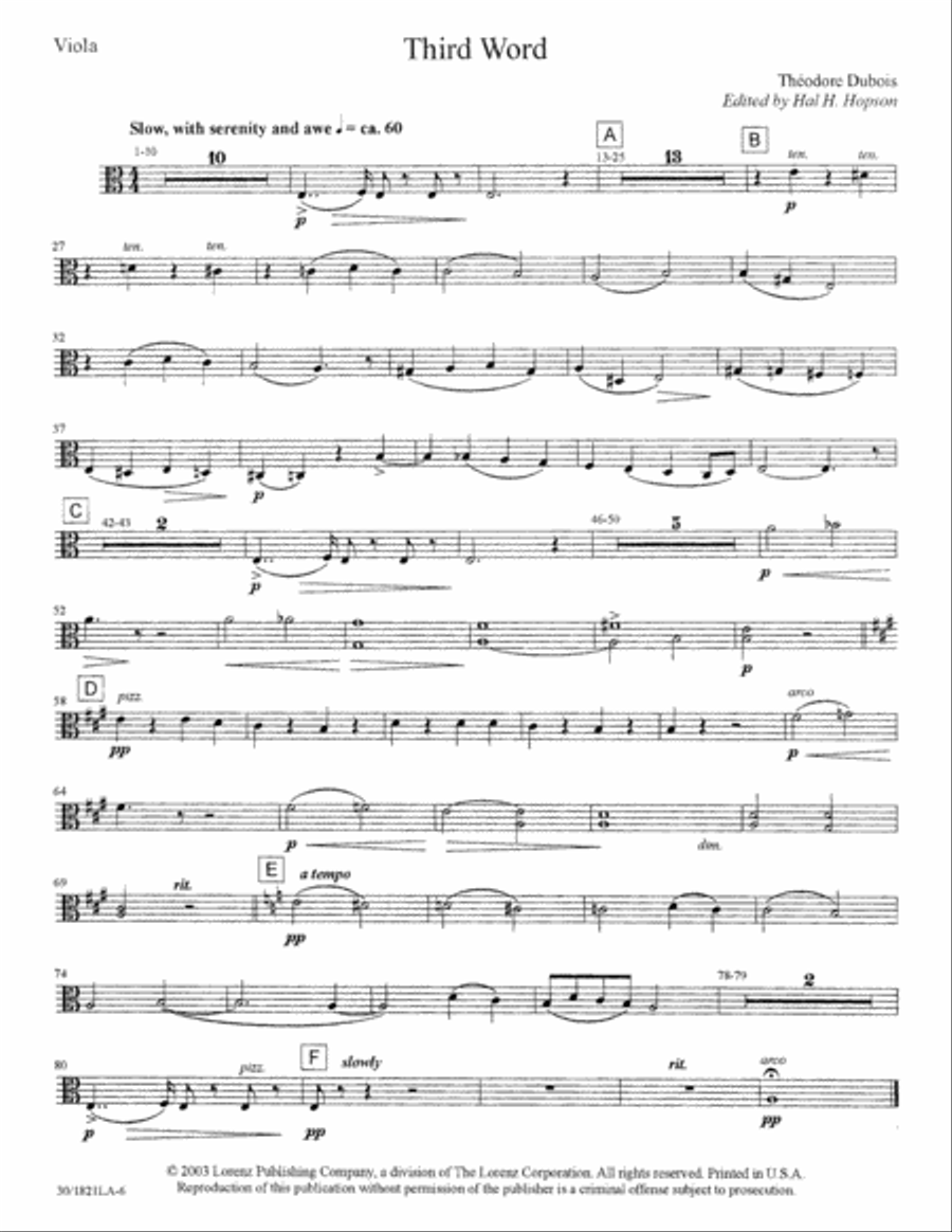 The Seven Last Words of Christ - Viola Choir scores gallery preview page 9