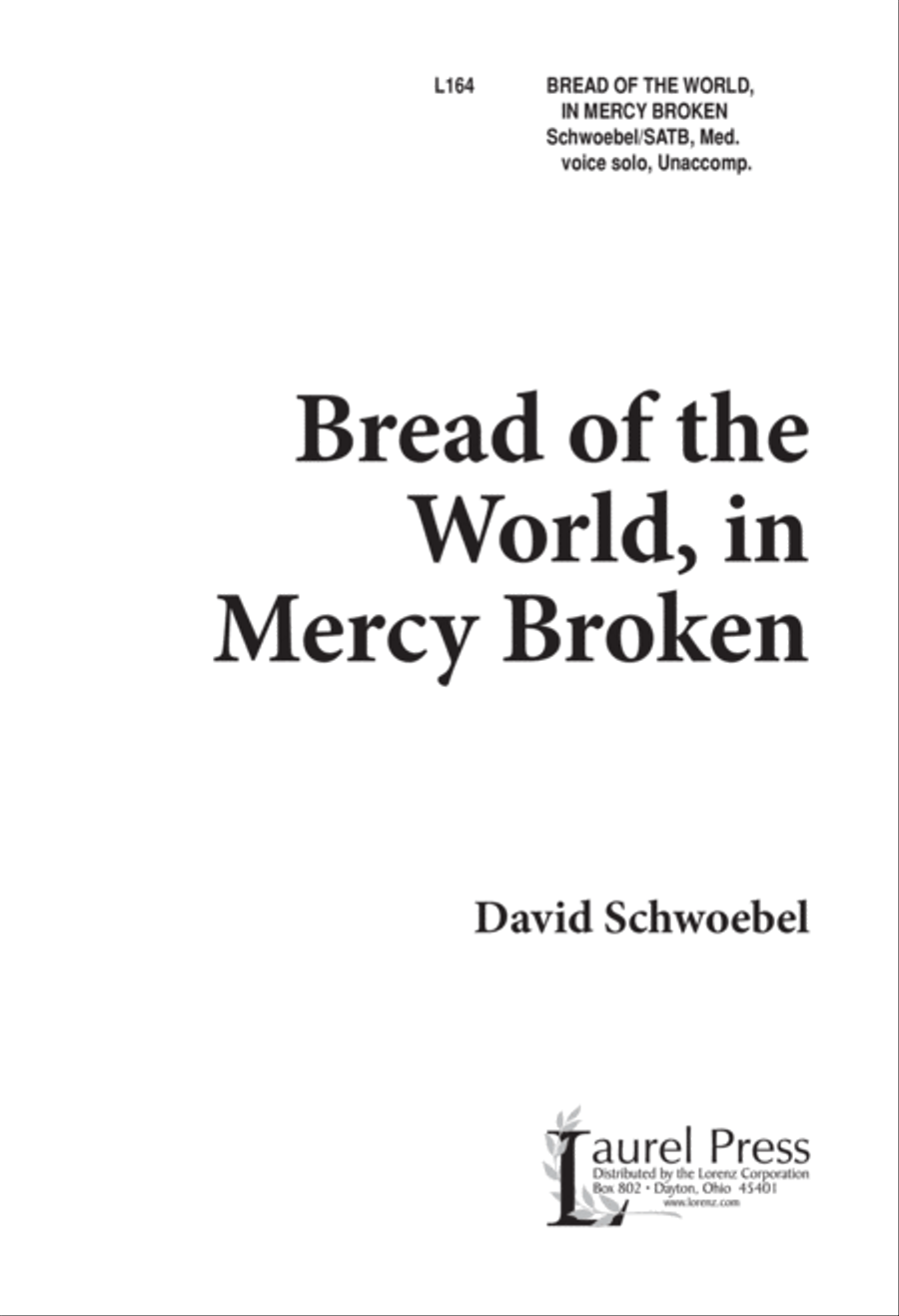 Bread of the World In Mercy Broken (Digital Download) 4-Part scores gallery preview page 1