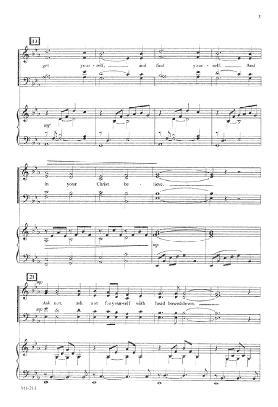 Ask Not for Yourself (Digital Download) 4-Part scores gallery preview page 3