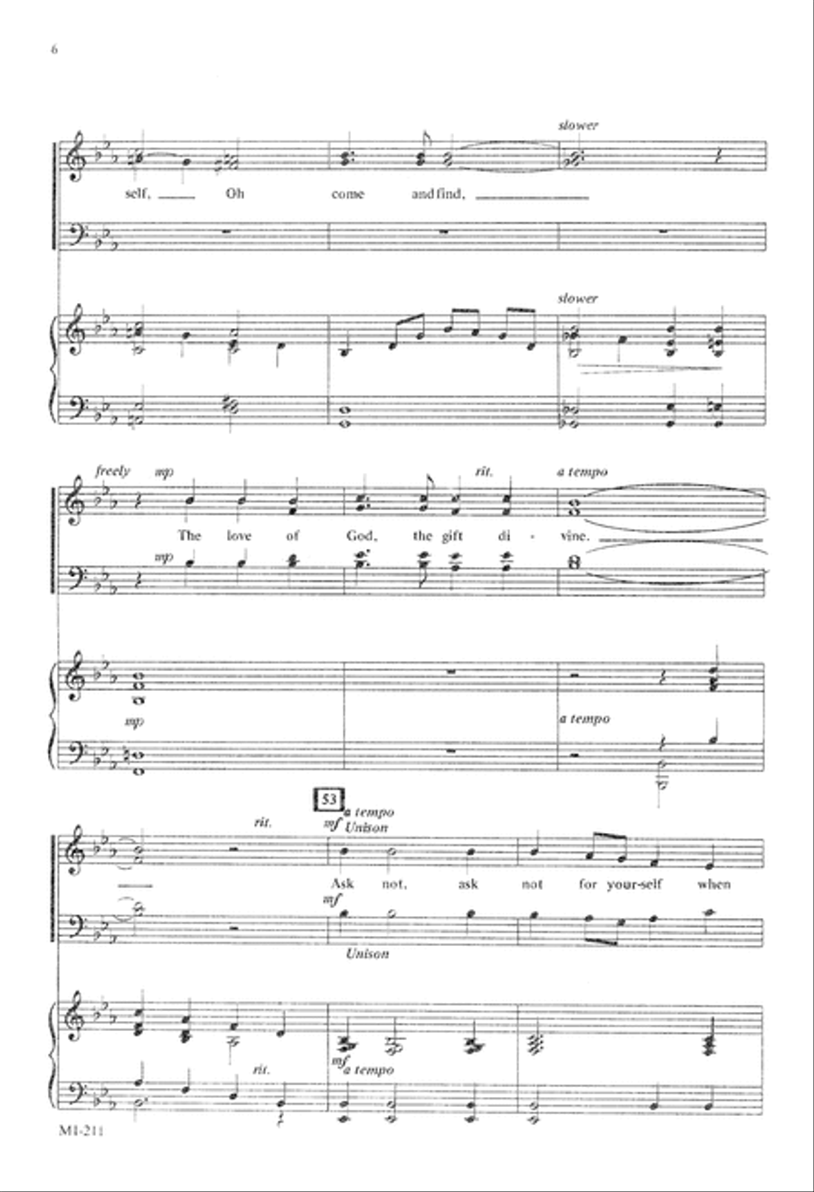 Ask Not for Yourself (Digital Download) 4-Part scores gallery preview page 6