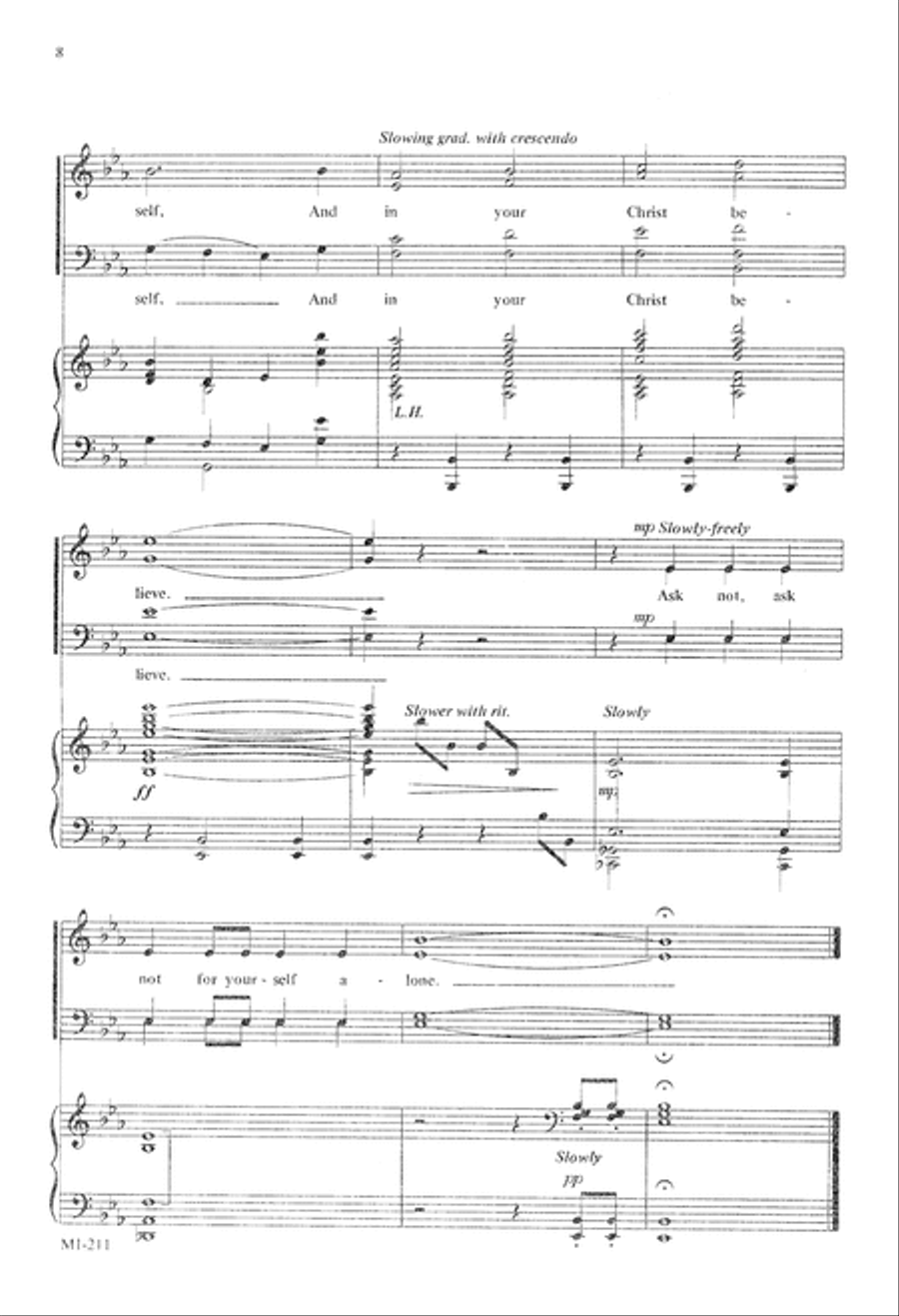 Ask Not for Yourself (Digital Download) 4-Part scores gallery preview page 8