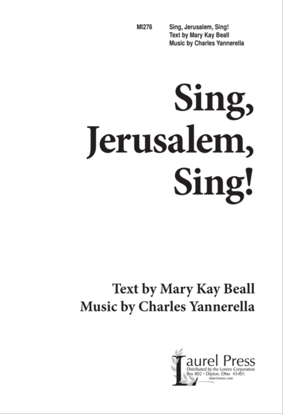 Sing, Jerusalem, Sing! (Digital Download) 4-Part scores gallery preview page 1