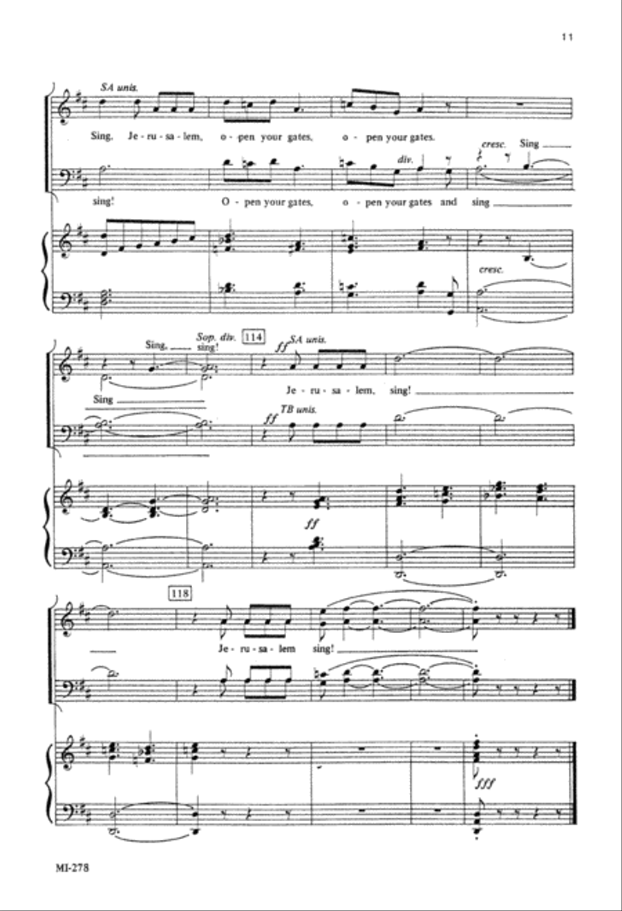 Sing, Jerusalem, Sing! (Digital Download) 4-Part scores gallery preview page 11