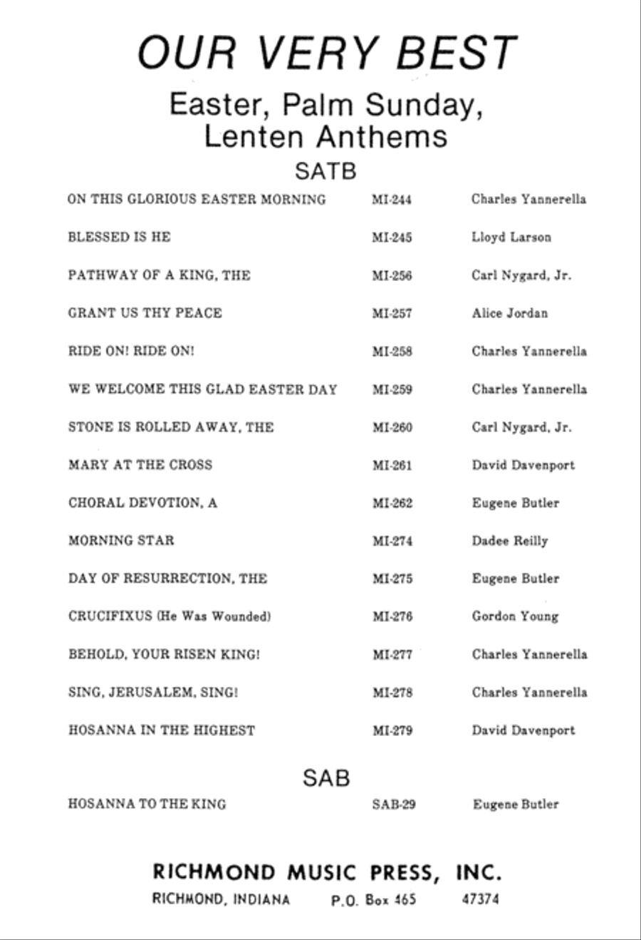 Sing, Jerusalem, Sing! (Digital Download) 4-Part scores gallery preview page 12