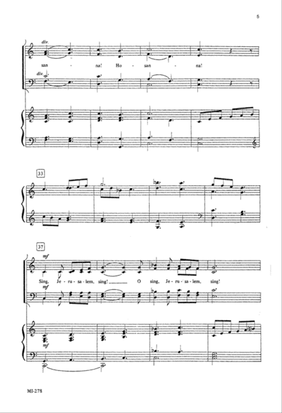 Sing, Jerusalem, Sing! (Digital Download) 4-Part scores gallery preview page 5