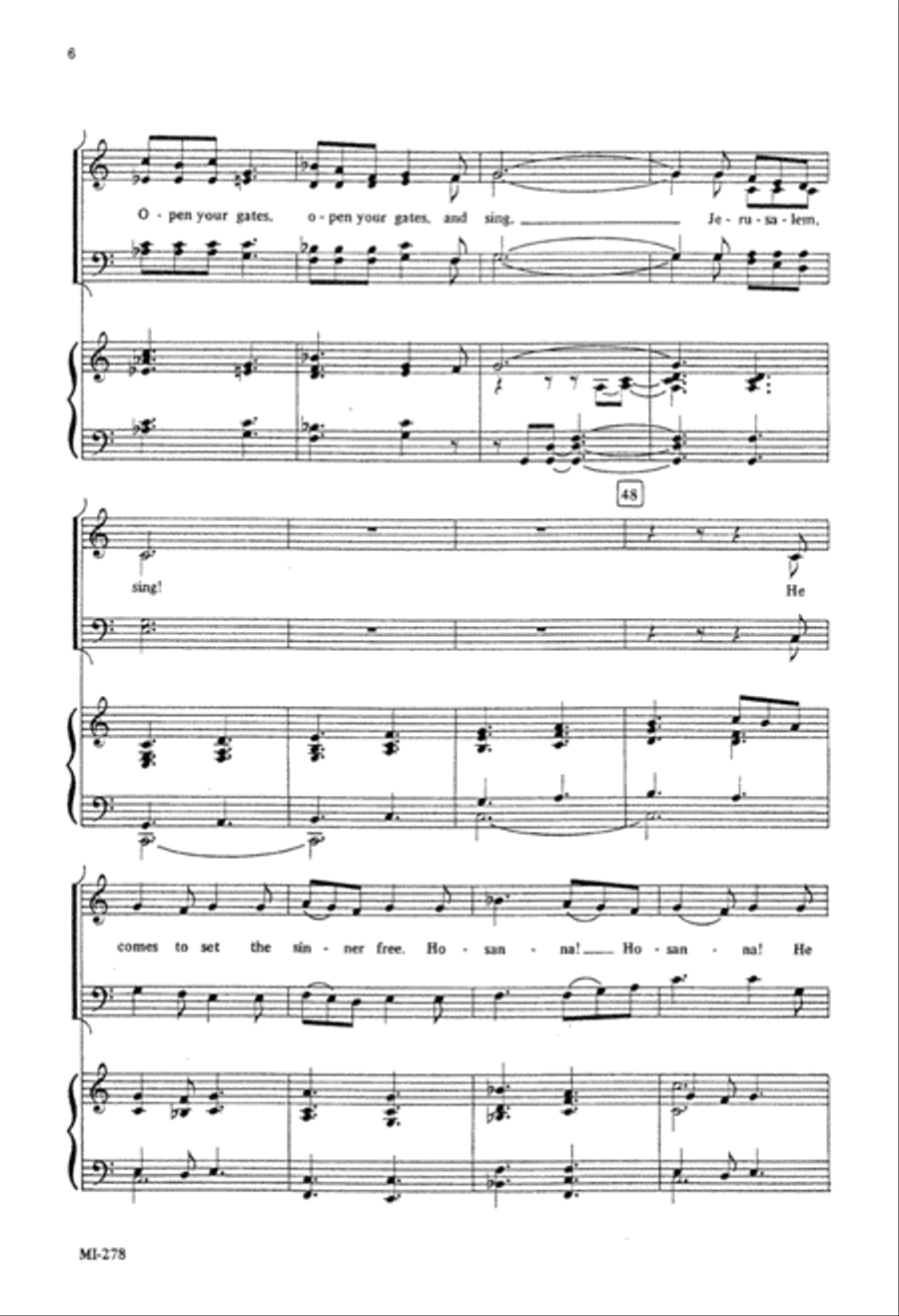 Sing, Jerusalem, Sing! (Digital Download) 4-Part scores gallery preview page 6
